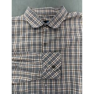 Zachary Prell Men's XXL Plaid Button Down Long Sleeve Casual Shirt Cotton Blend